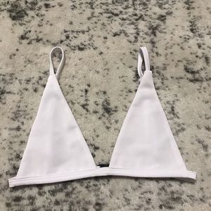 White bathing suit top